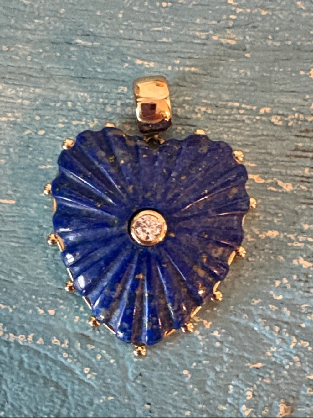 Brand new Thatch lapis lazuli heart pendant